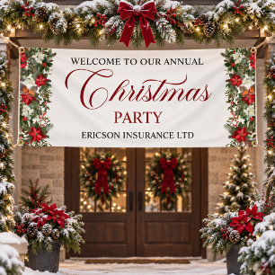 Annual Corporate Employees Christmas Party Welcome Banner