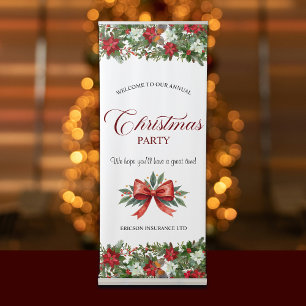 Annual Corporate Employees Christmas Party Welcome Retractable Banner
