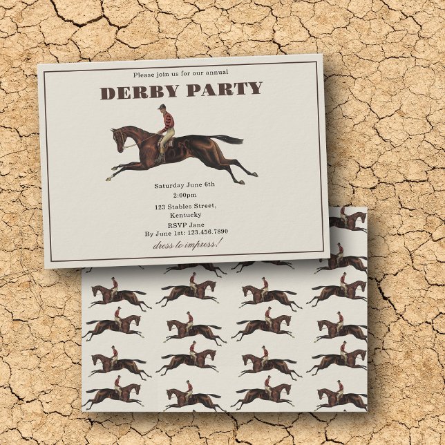 Annual Derby Party Race Horse Equestrian Racing Invitation (Annual Derby Party Race Horse Equestrian Racing Invitation)