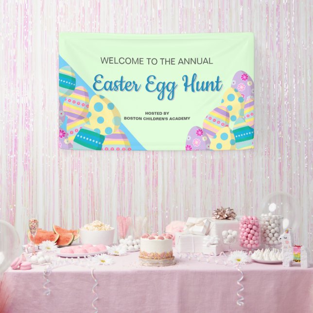 Annual Easter Egg hunt signage hosted by Custom Banner (Party)