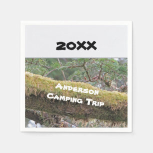 Annual Family Camping Trip Rustic Outdoor Vacation Napkin