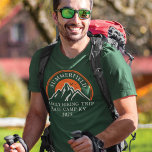 Annual Family Hiking Trip Matching T-Shirt<br><div class="desc">Good mood? Just add campfire,  s'mores,  and the rest of the family with a matching outfit. Cute hiking theme design you can customise for your next family adventure with a place holder for the site and year. 

Perfect for family photos while you're out there exploring the jungle or campsite</div>