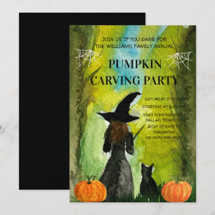 Annual Family Pumpkin Carving Party Halloween Invitation