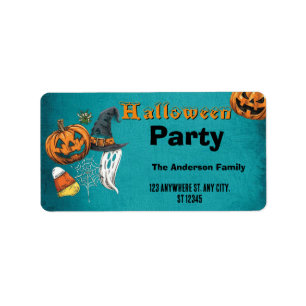 Annual Family Pumpkin Carving Party Halloween Label