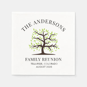 Annual Family Reunion Genealogy Tree Party Paper Napkin