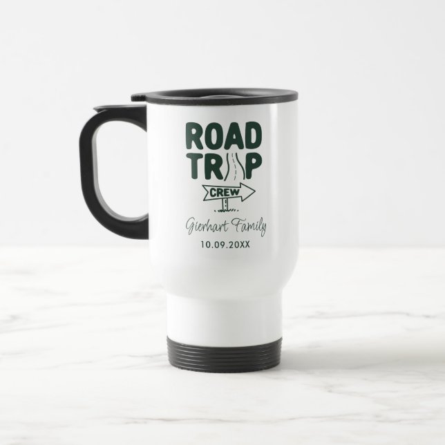 Annual Family Reunion Road Trip Custom Keepsake Travel Mug (Left)