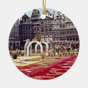 Annual Flower Festival at La Grande Place, Brussel Ceramic Tree Decoration