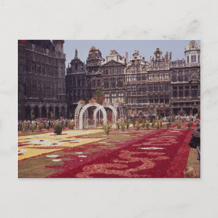Annual Flower Festival at La Grande Place, Brussel Postcard