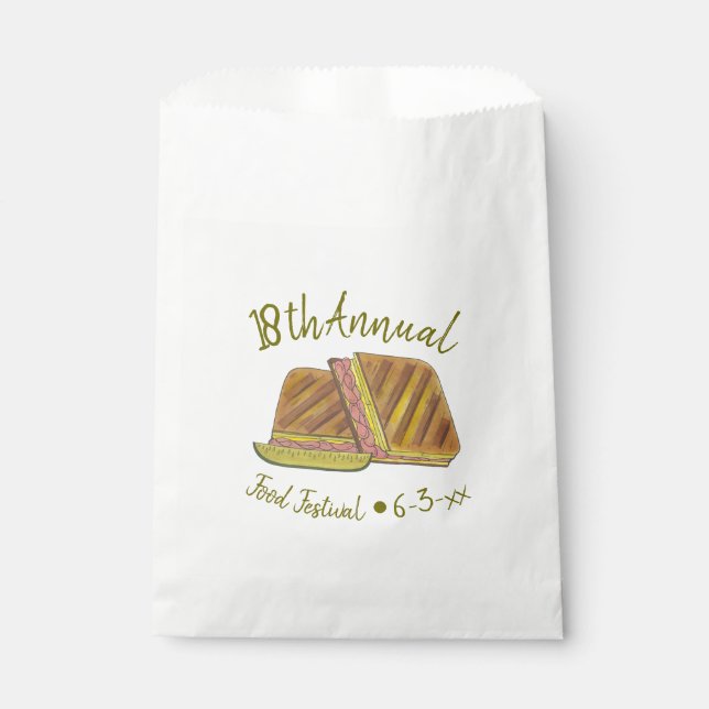 Annual Food Festival Cuban Sandwich Lunch Deli Favour Bags (Front)