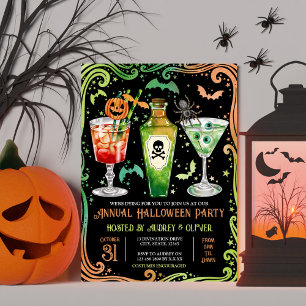 Annual Halloween Cocktail Party Pumpkin + Potions Invitation