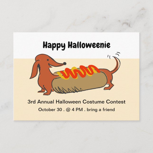 Annual Halloween Costume Contest party invitation (Front)