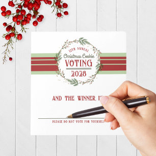 Annual Holiday Contest Voting Notepad Pack of 40