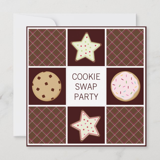 Annual Holiday Cookie Swap Party Invitations (Front)