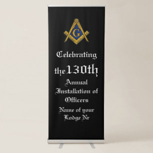 Annual Installation of Officers Masonic Lodge Retractable Banner