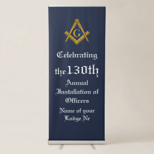 Annual Installation of Officers Masonic Lodge Retractable Banner