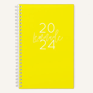 Annual Journal Year Name Preppy Green White Lemon