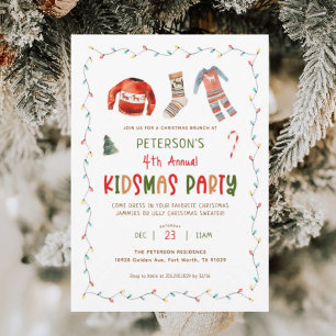Annual Kidsmas Party Christmas Brunch Invitation