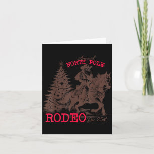 Annual North Le Rodeo Santa Western Cowboy Christm Card
