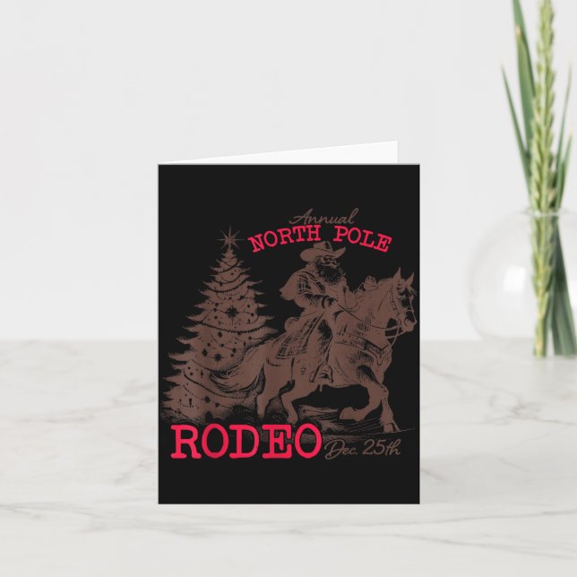 Annual North Le Rodeo Santa Western Cowboy Christm Card (Front)