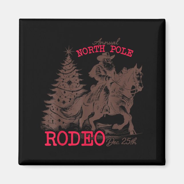 Annual North Le Rodeo Santa Western Cowboy Christm Magnet (Front)