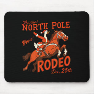 Annual North Pole Rodeo Funny Goose Christmas West Mouse Mat