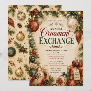 Annual Ornament Exchange Invitation