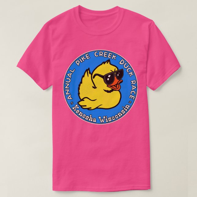 Annual Pike Creek Duck Race Kenosha Wisconsin T-Shirt (Design Front)