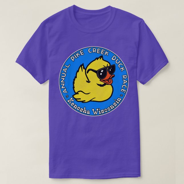 Annual Pike Creek Duck Race Kenosha Wisconsin T-Shirt (Design Front)