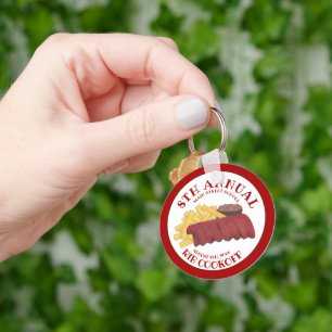 Annual Rib Cookoff BBQ Spare Ribs Barbecue Contest Key Ring