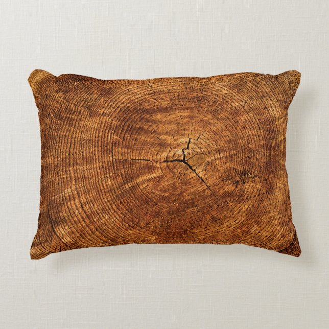 Annual rings tree wood texture decorative cushion (Front)
