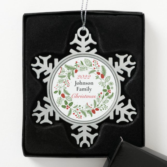 Annual Snowflake Framed Ornament  (Box)