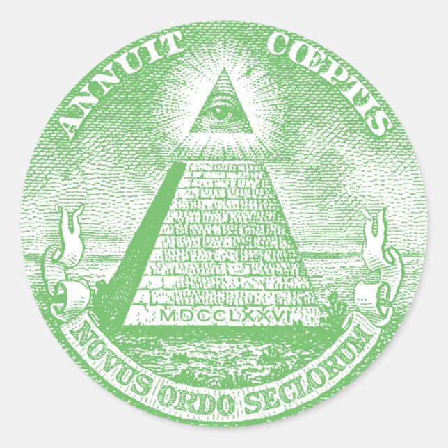 Annuit Coeptis Classic Round Sticker (Front)