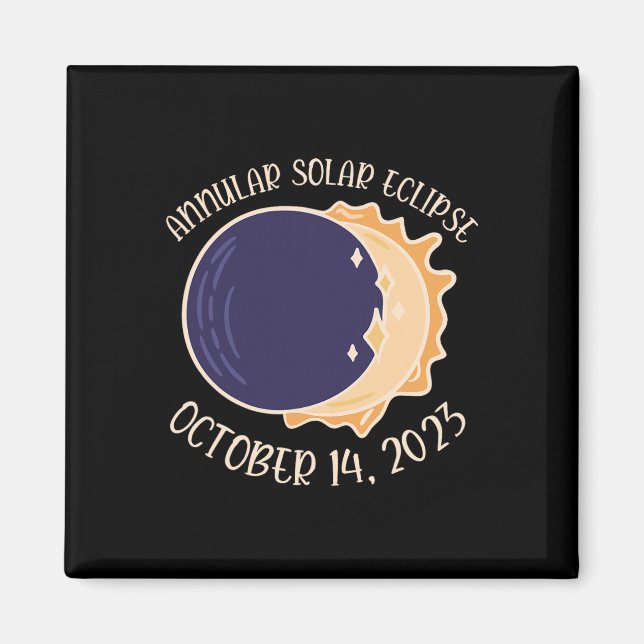 Annular Solar Eclipse Oct 14  Magnet (Front)