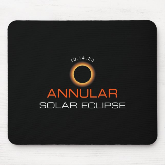 Annular Solar Eclipse October 14 Astronomy Lover  Mouse Mat (Front)