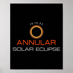 Annular Solar Eclipse October 14 Astronomy Lover Poster