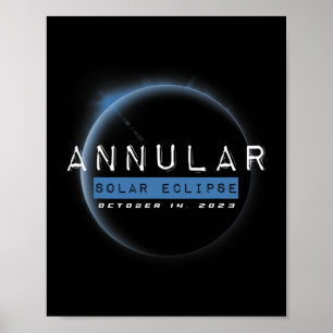 Annular Solar Eclipse October Astronomy Lovers Poster