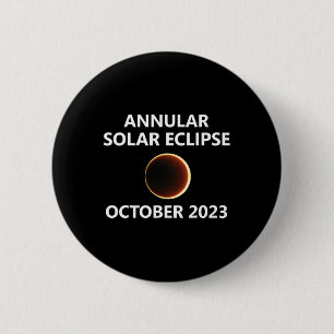 Annular Solar Eclipse October Oct 14 Nevada Colora 6 Cm Round Badge