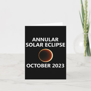 Annular Solar Eclipse October Oct 14 Nevada Colora Card
