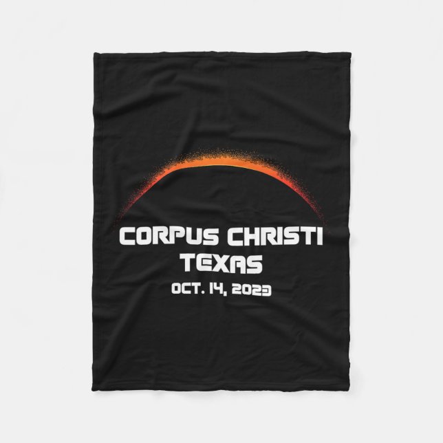 Annular Solar Eclipse S Corpus Christi Fall  Fleece Blanket (Front)