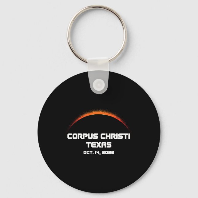 Annular Solar Eclipse S Corpus Christi Fall  Key Ring (Front)