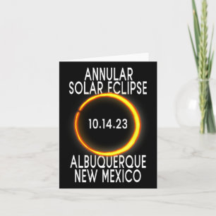 Annular Solar Eclipse T - Albuquerque New Mexico Card