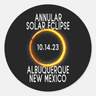 Annular Solar Eclipse T - Albuquerque New Mexico  Classic Round Sticker