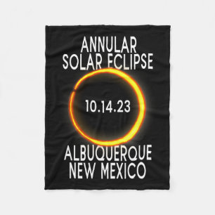 Annular Solar Eclipse T - Albuquerque New Mexico Fleece Blanket