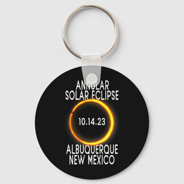 Annular Solar Eclipse T - Albuquerque New Mexico  Key Ring (Front)