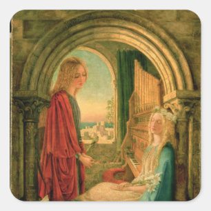 Annunciation, 1859 square sticker