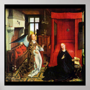 ANNUNCIATION ANGEL Archangel Gabriel and Virgin Poster