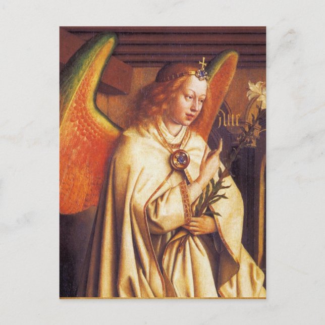 Annunciation Angel,Archangel Gabriel ,Parchment Postcard (Front)