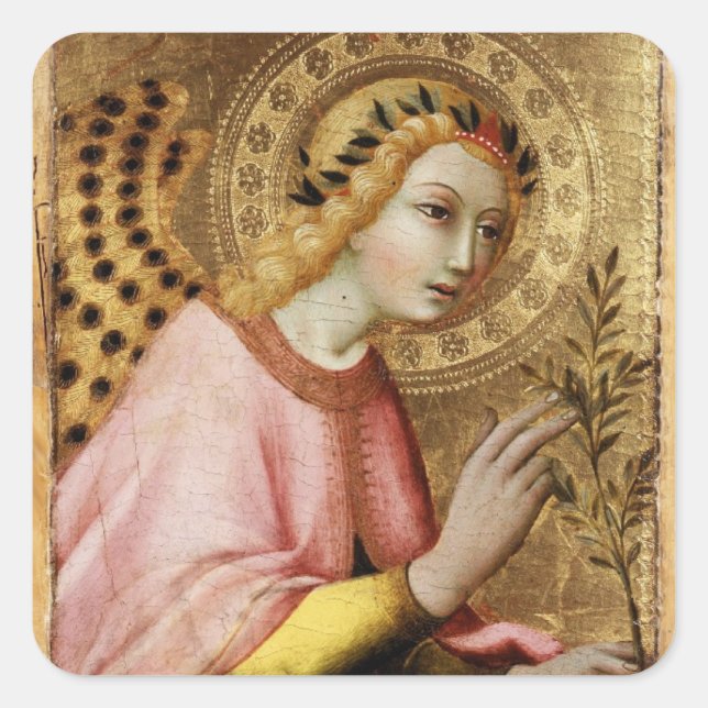 ANNUNCIATION ANGEL by Simone Martini Square Sticker (Front)