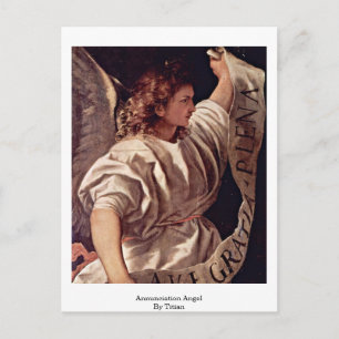 Annunciation Angel By Titian Postcard