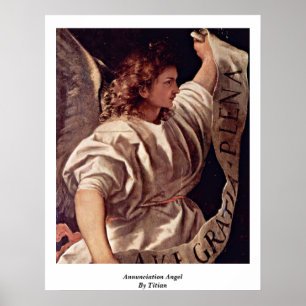 Annunciation Angel By Titian Poster